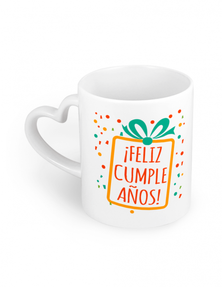 Taza clasica ceramica 11oz asa corazon