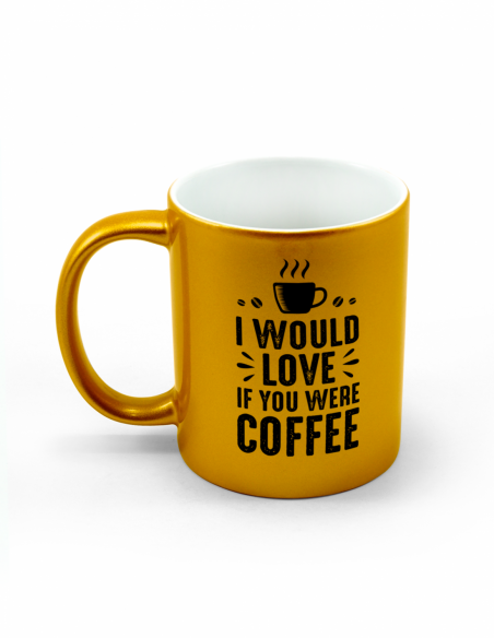 Taza clasica ceramica 11oz dorada