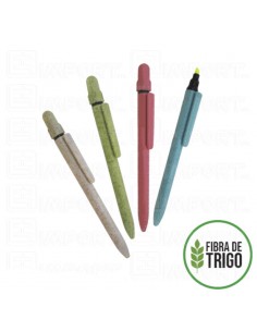 Lapicero Fibra Trigo Resaltador 2